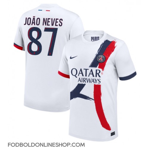 Paris Saint-Germain Joao Neves #87 Udebanetrøje 2024-25 Kortærmet